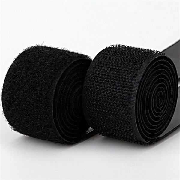 Non-adhesive sewn mid-range blended Velcro/black and white Velcro with fasteners