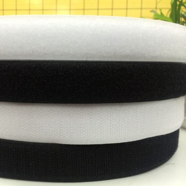 Non-adhesive ordinary sewing Velcro/buckle tape in black and white