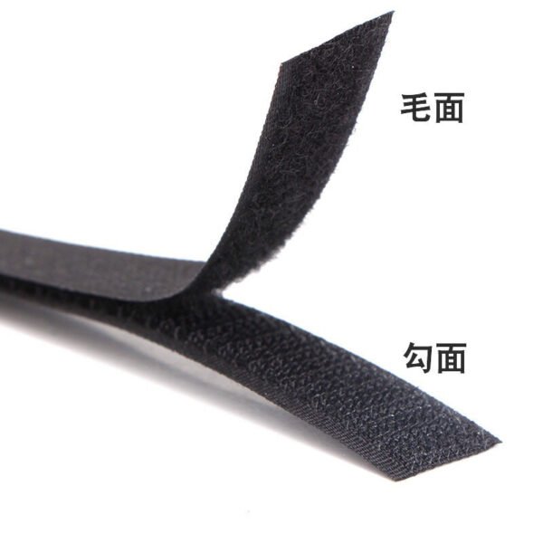 Non-adhesive sewn mid-range blended Velcro/black and white Velcro with fasteners - 图片 4