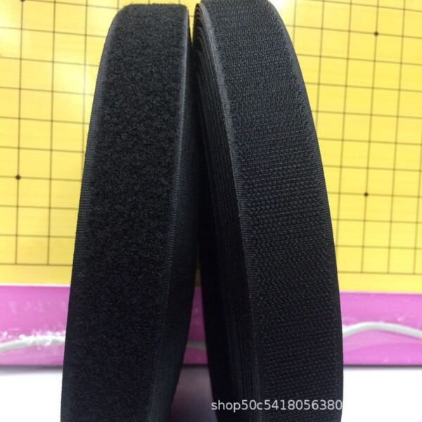 Velcro factory direct sales of non-adhesive blended sewing black and white Velcro/adhesive buckle tape - 图片 3