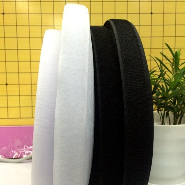 Non-adhesive ordinary sewing Velcro/buckle tape in black and white - 图片 5